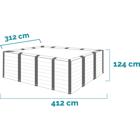 Intex Graphite Panel Pool 400 cm x 300 cm x 124 cm