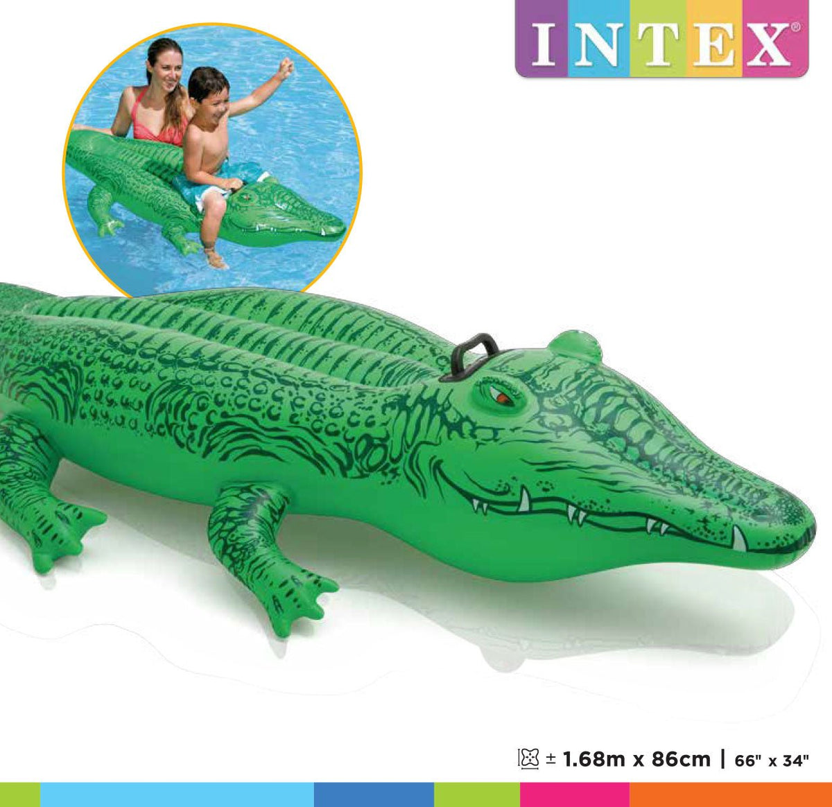 Intex krokodil - 168cm x 86cm - Azzura Pool