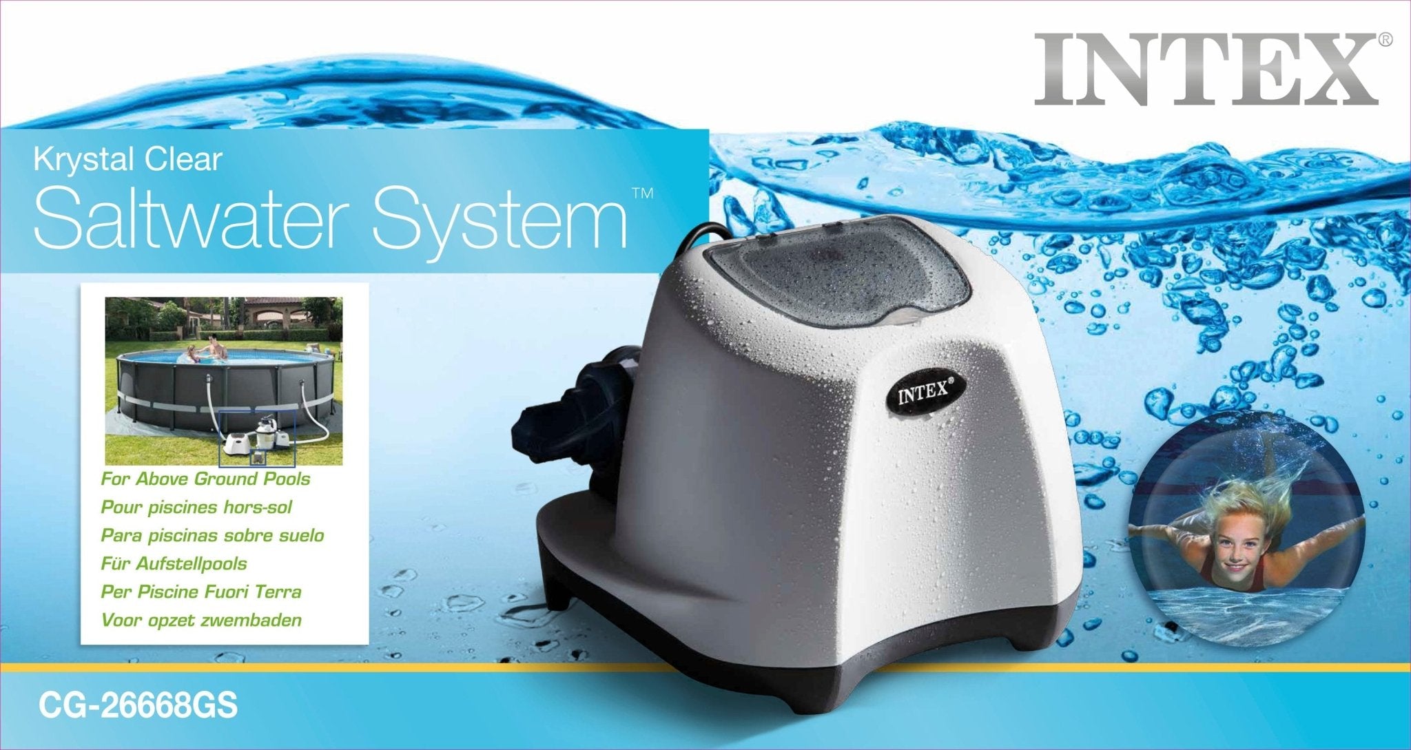 Intex Krystal Clear zoutwatersysteem tot 26,5m³ - Azzura Pool