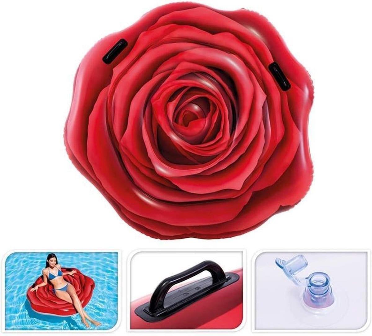 Intex luchtbed Rode Roos 137cm x 132cm - Azzura Pool