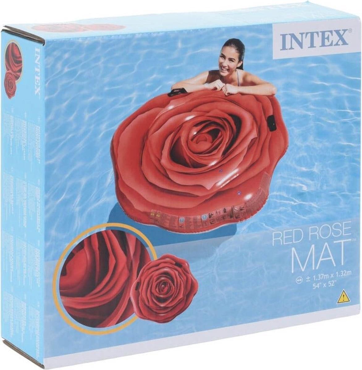 Intex luchtbed Rode Roos 137cm x 132cm - Azzura Pool