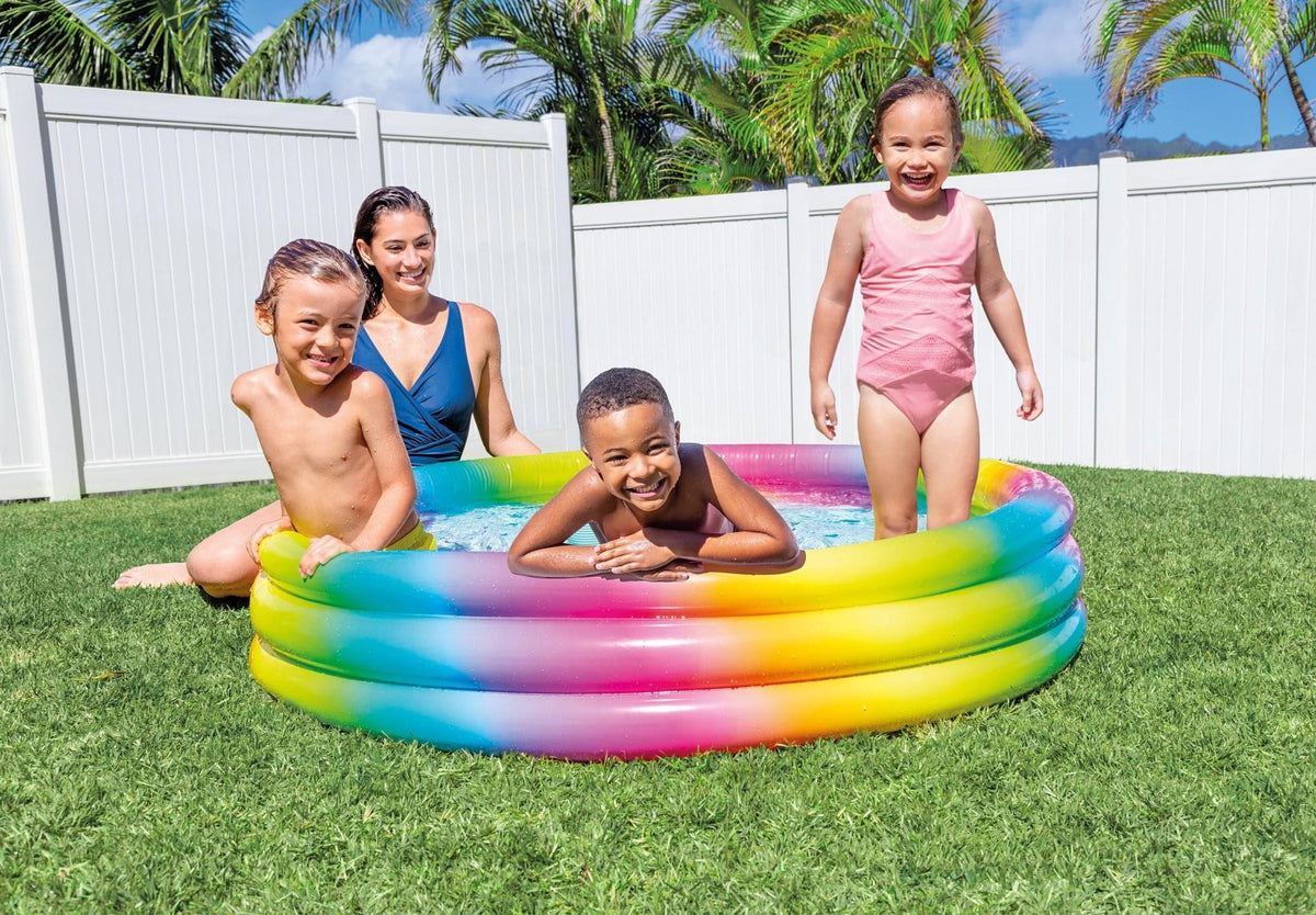 Intex opblaasbaar zwembad regenboog 147cm x 33cm - Azzura Pool