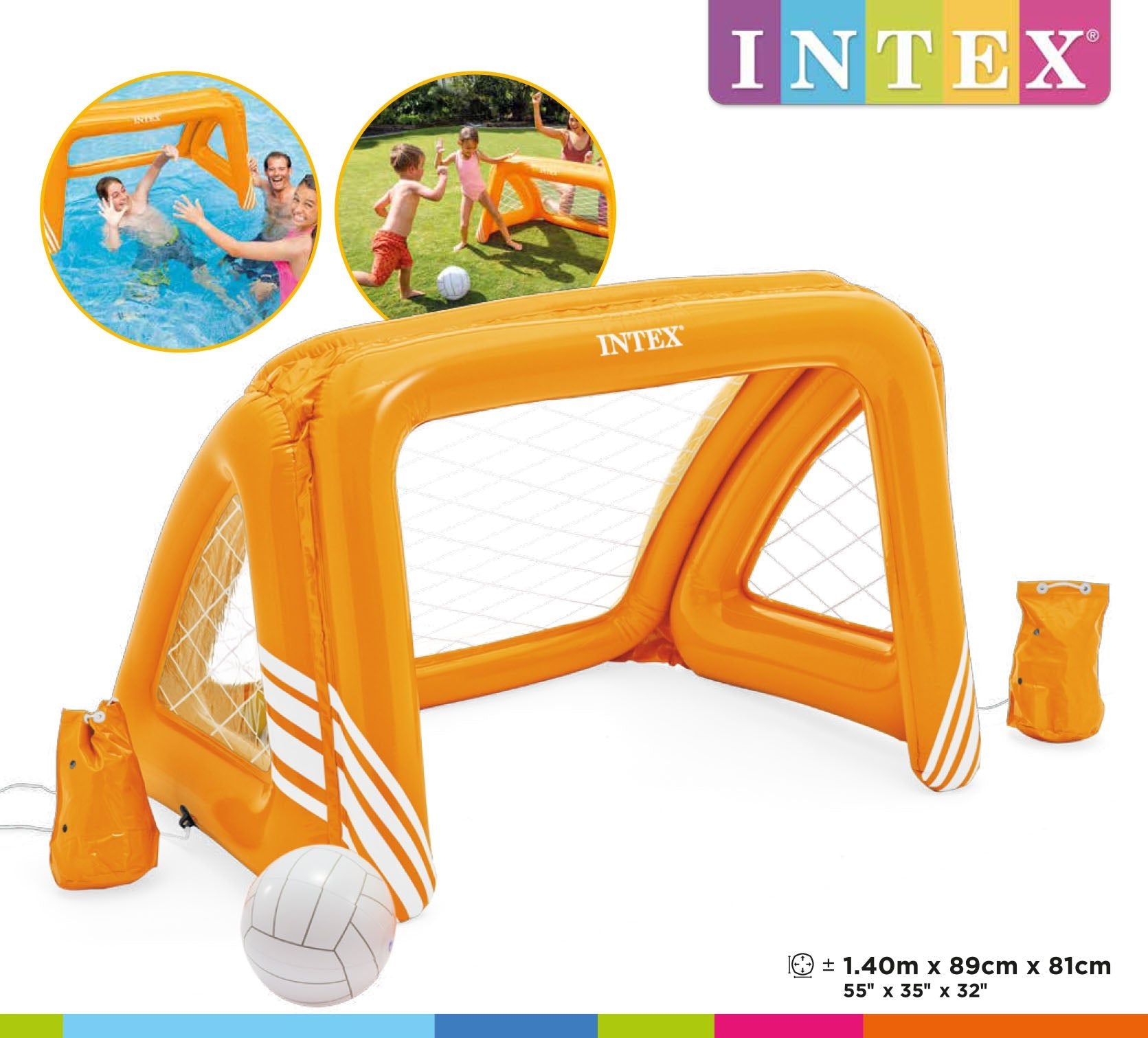 Intex opblaasbare goal set - Oranje - Azzura Pool