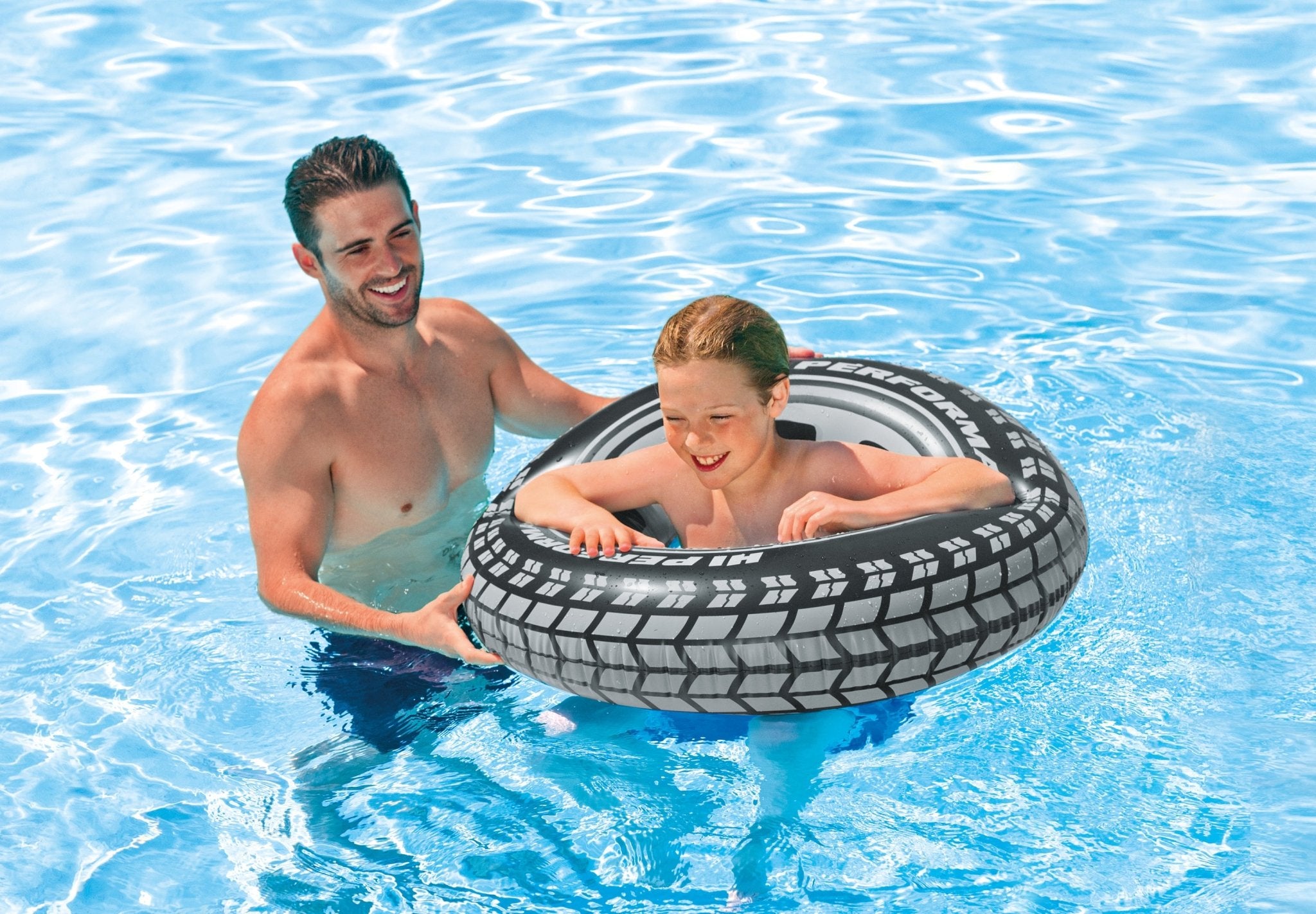 Intex opblaasbare zwemband Giant Autoband - Ø91cm - Azzura Pool