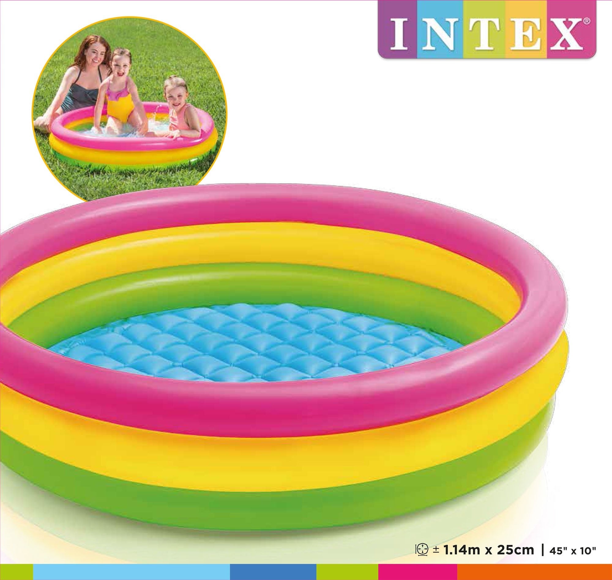 Intex opblaaszwembad Sunset Glow Ø114 cm x 25 cm - Azzura Pool