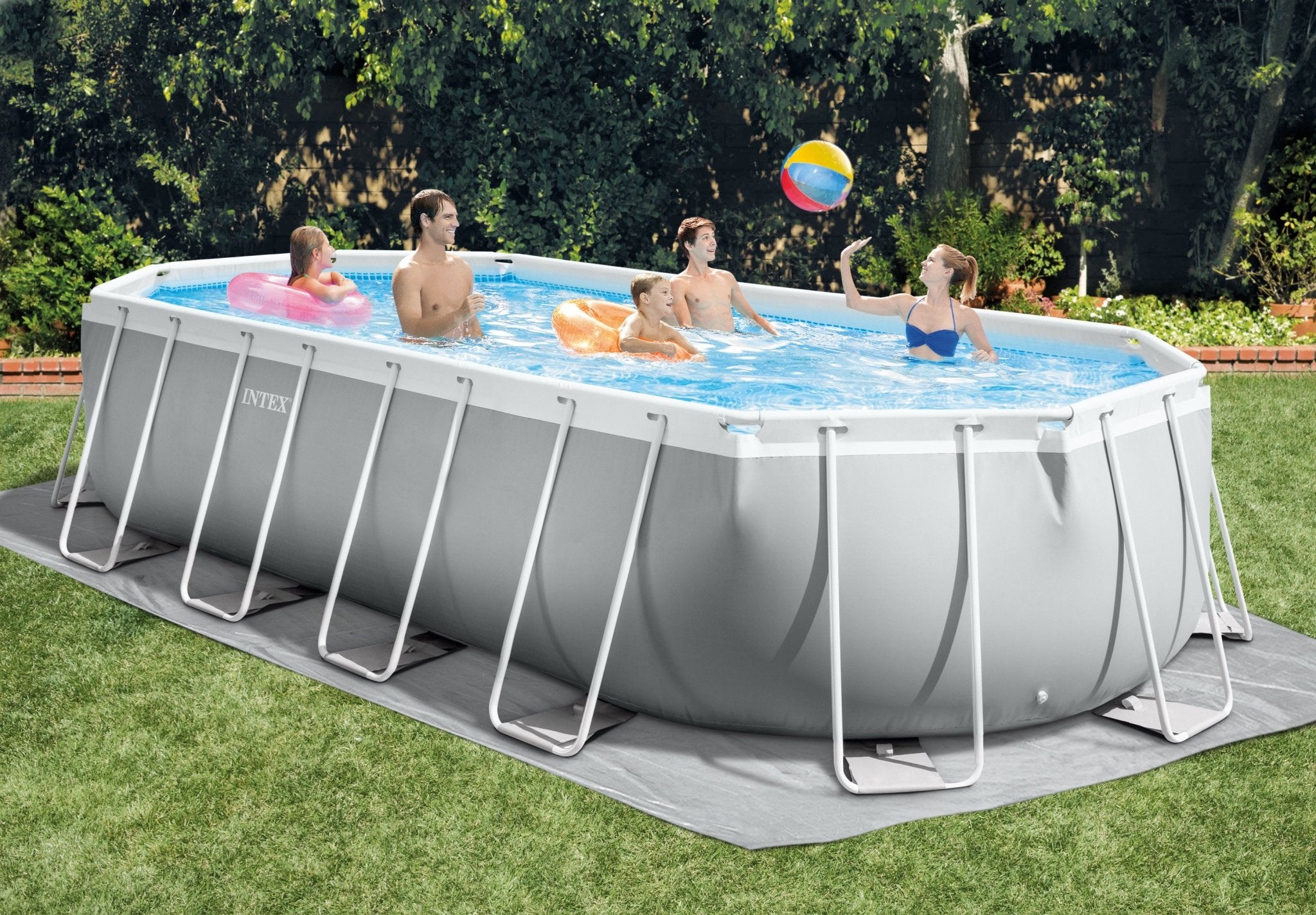 Intex Oval Prism Frame zwembad 610cm x 305cm x 122 cm - Azzura Pool