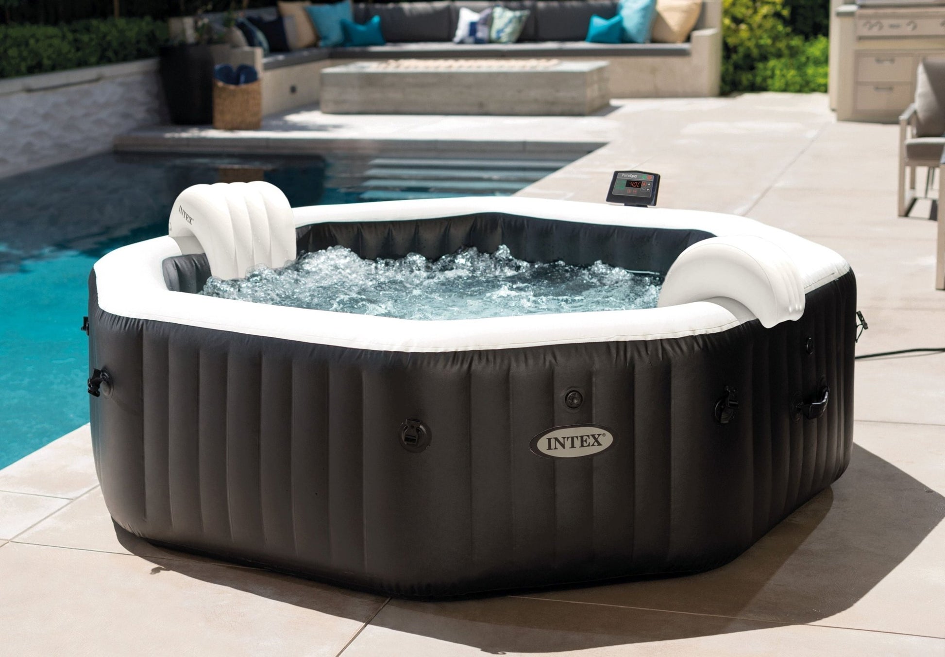 Intex Pure Spa Jet & Bubble Deluxe opblaasbare spa - 6 persoons - Azzura Pool
