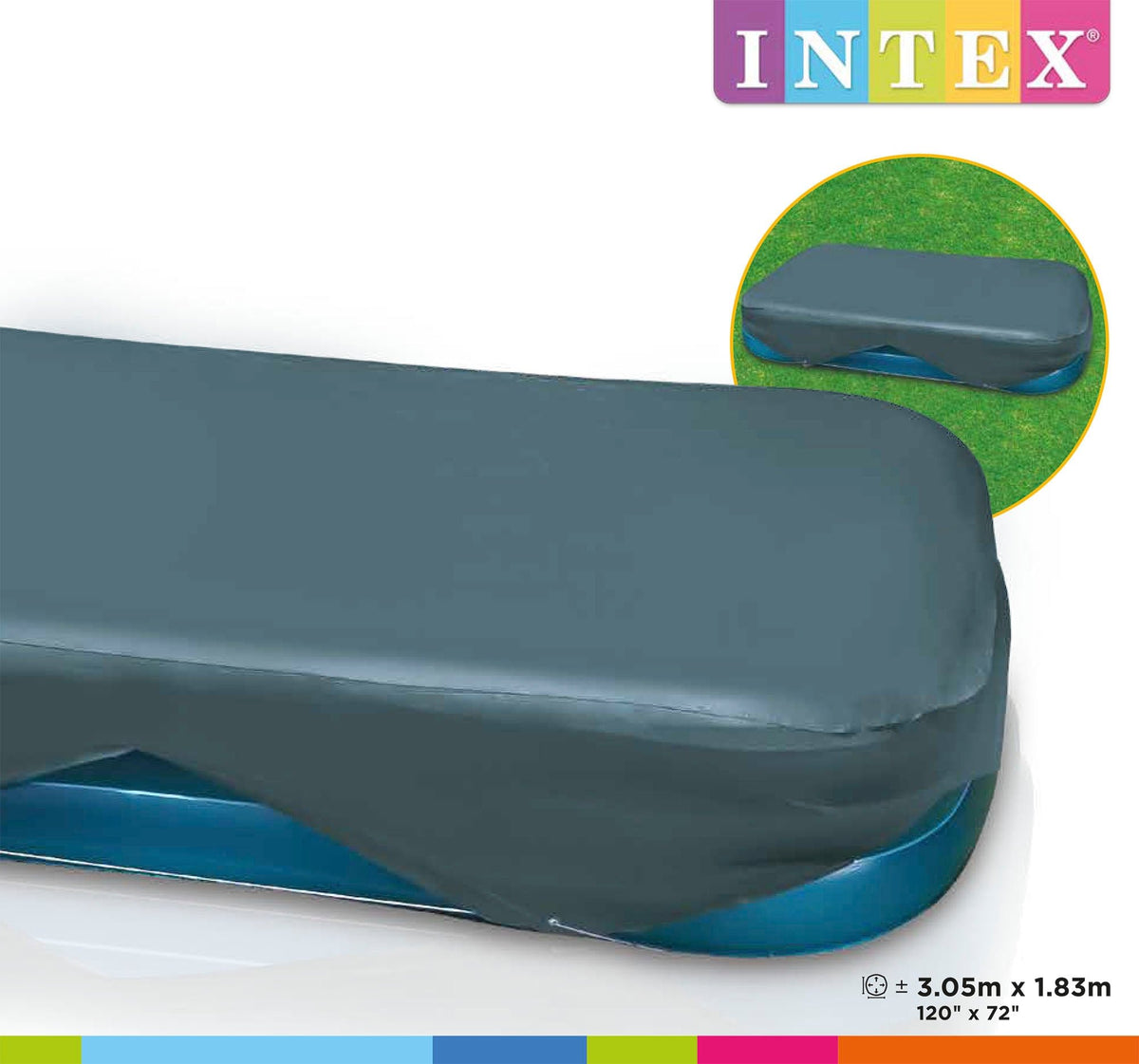 Intex rechthoekig afdekzeil zwembad 305cm x 183cm - Azzura Pool