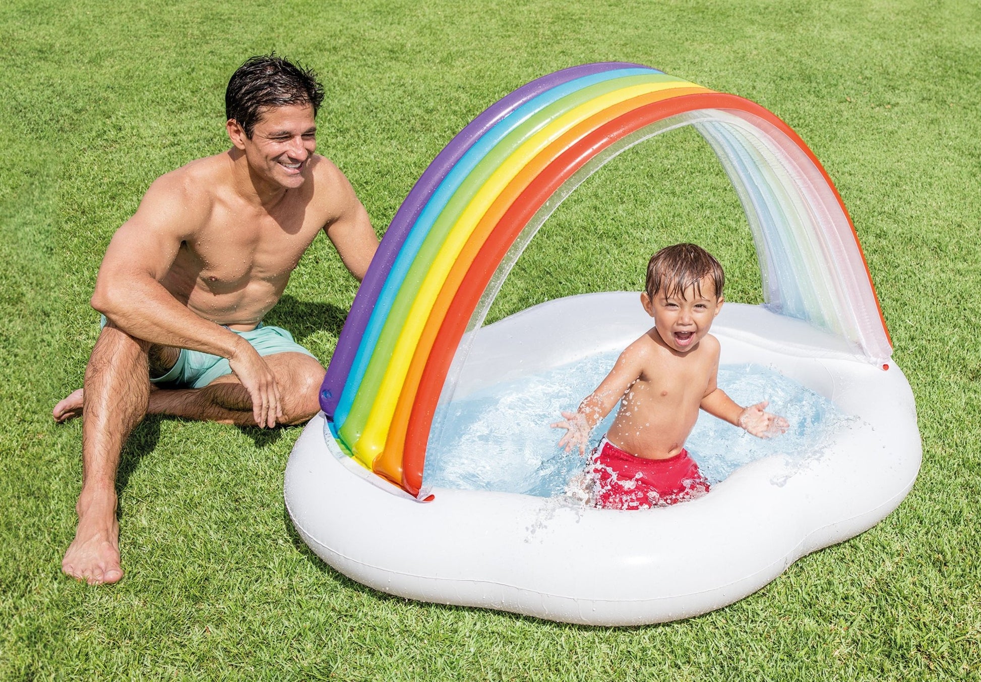 Intex Regenboog babyzwembad 142cm x 119cm - Azzura Pool