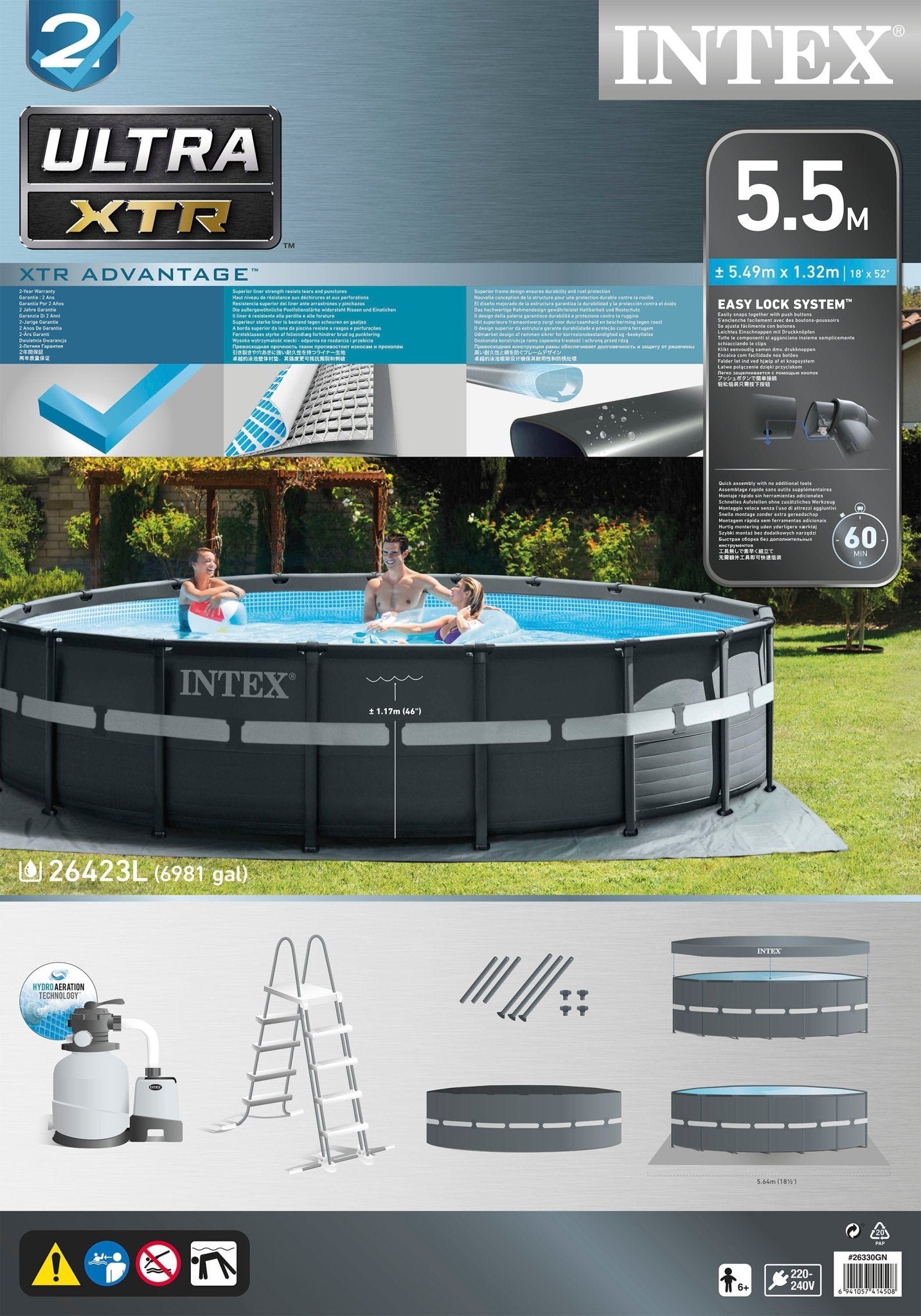 Intex Ultra XTR Frame Pool Ø549 x 132 cm - Azzura Pool