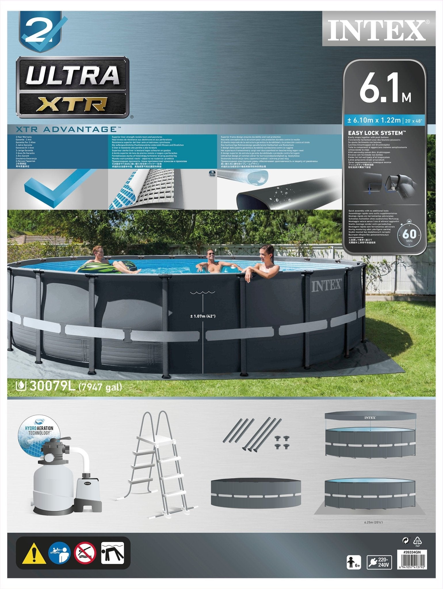 Intex Ultra XTR Frame Pool Ø610cm x 122cm - Azzura Pool