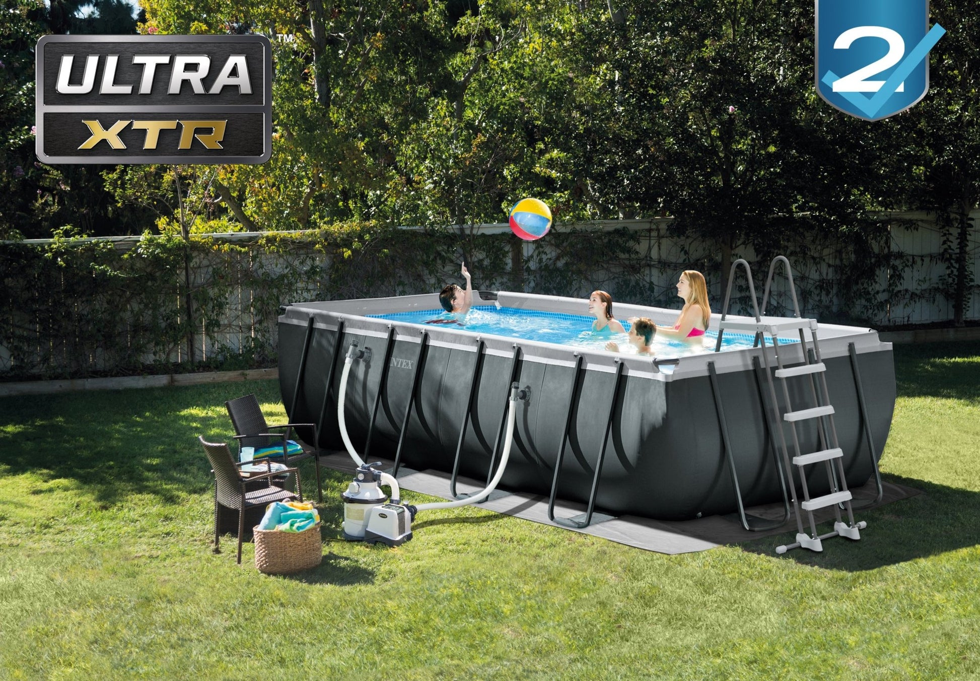 Intex Ultra XTR Frame zwembad - 549 cm x 274 cm x 132 cm - Azzura Pool