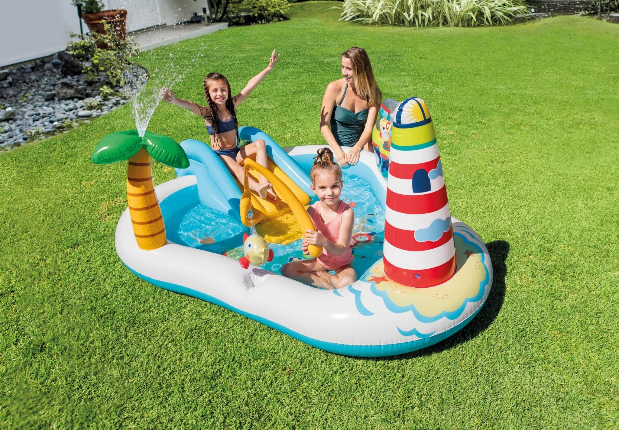 Intex Zeeparadijs bad met accessoires 218cm x 188cm x 99cm - Azzura Pool