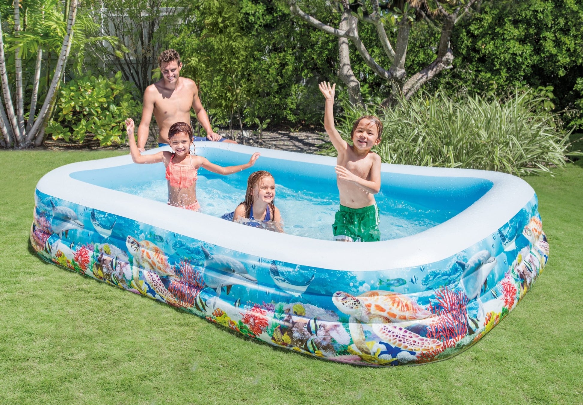 Intex zwembad 3 rings opblaasbaar 305 cm x 183 cm x 56 cm - Azzura Pool