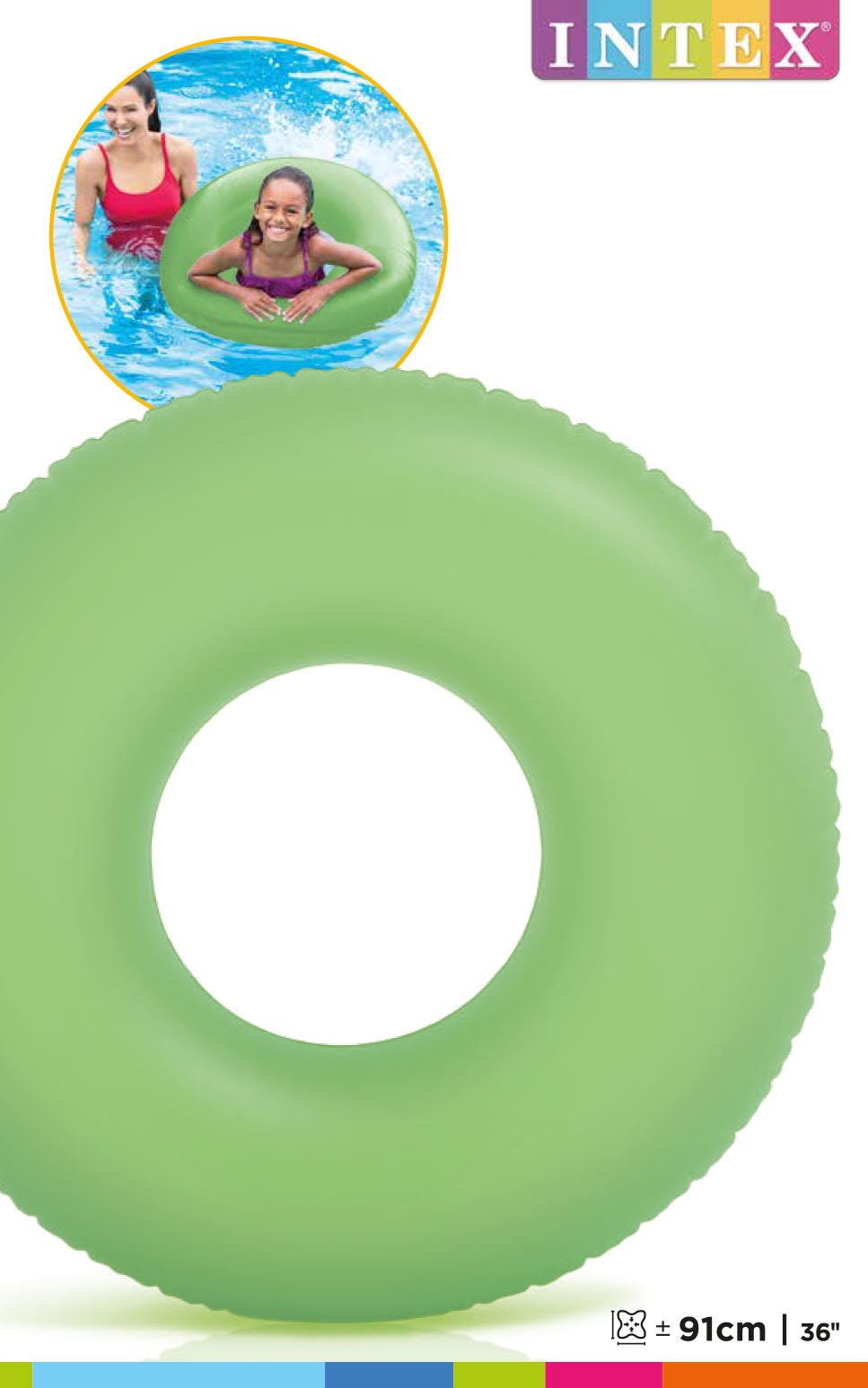 Intex zwemband Neon frost Ø 91cm - Groen - Azzura Pool