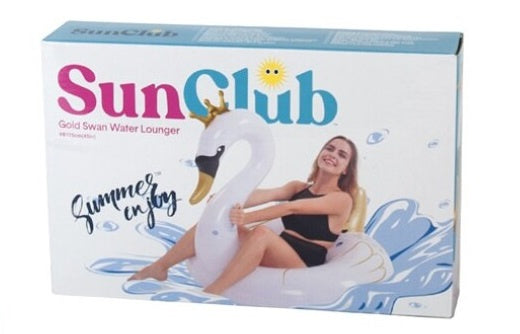 Jilong animal gonflable cygne 115 x 45 cm PVC blanc/or