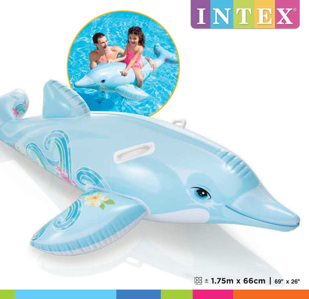 Kleine Dolfijn Ride-On 175 cm x 66 cm - Azzura Pool