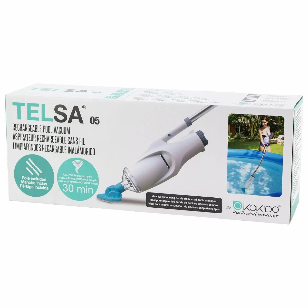 Kokido Telsa 5 elektrische spa- en zwembadstofzuiger - Azzura Pool