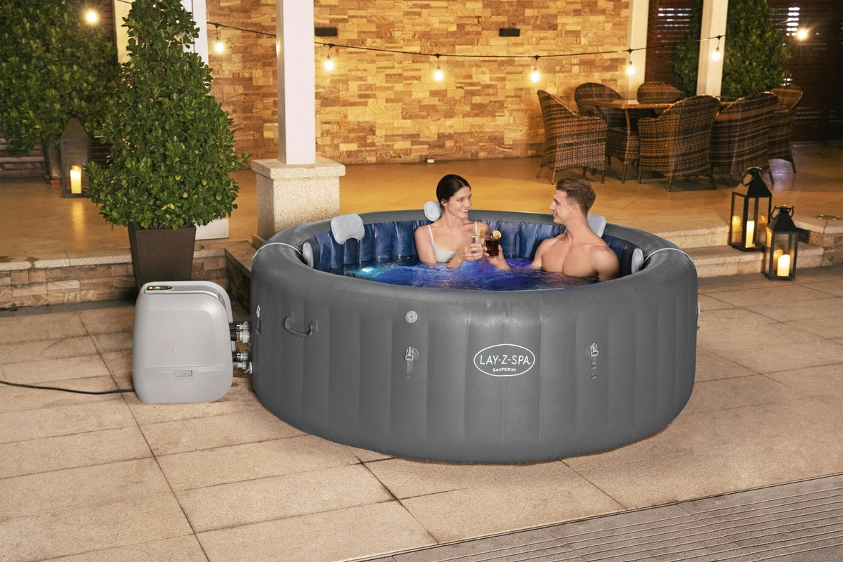 Lay-Z Spa Santorini HydroJet Pro opblaasbare spa - 7 persoons - Azzura Pool