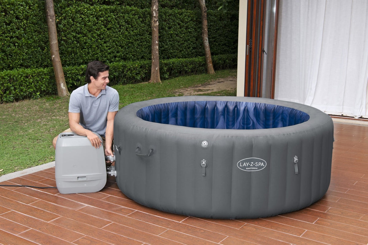 Lay-Z Spa Santorini HydroJet Pro opblaasbare spa - 7 persoons - Azzura Pool