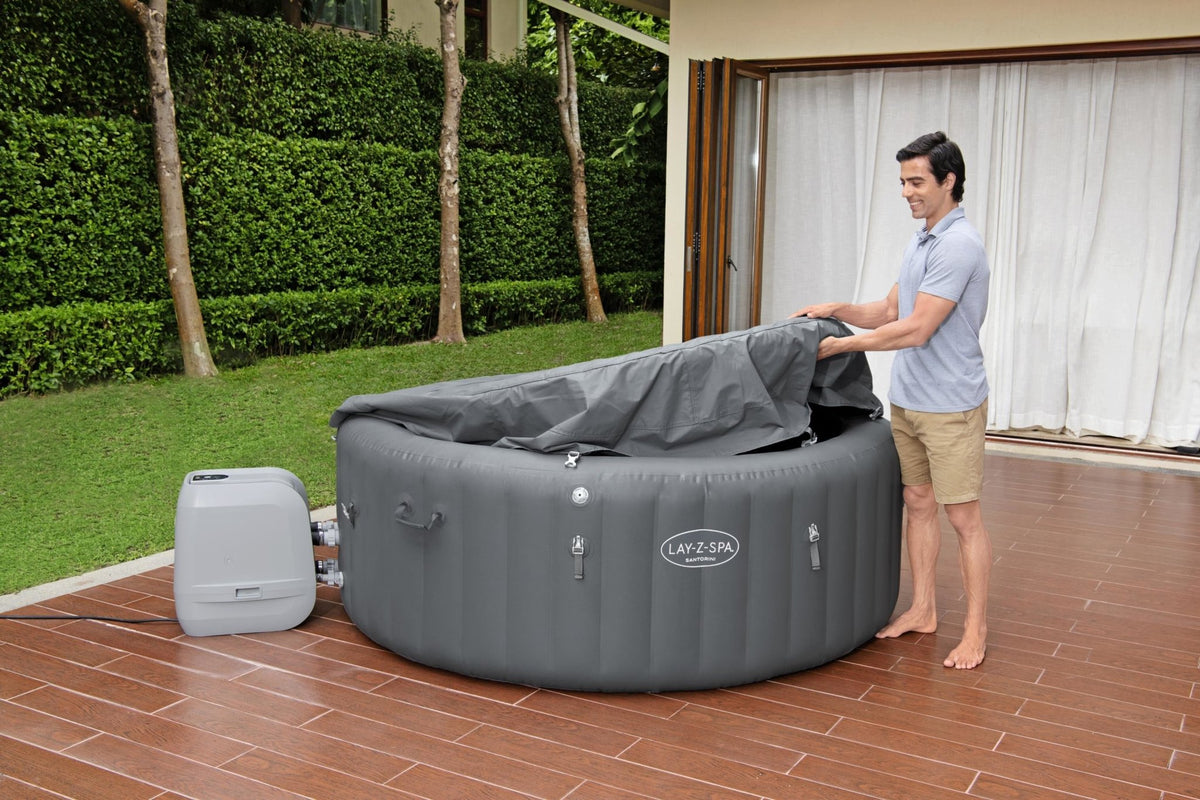 Lay-Z Spa Santorini HydroJet Pro opblaasbare spa - 7 persoons - Azzura Pool
