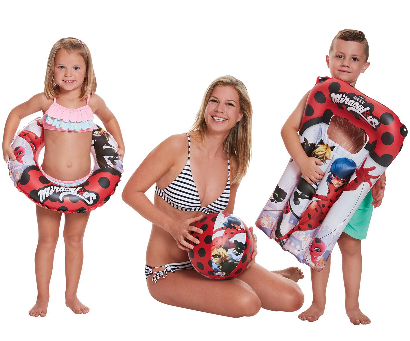 Miraculous zwembadset junior rood/wit 3-delig - Azzura Pool