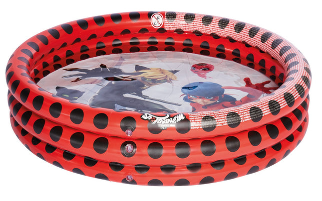 Miraculous opblaaszwembad 100 x 23 cm rood/zwart
