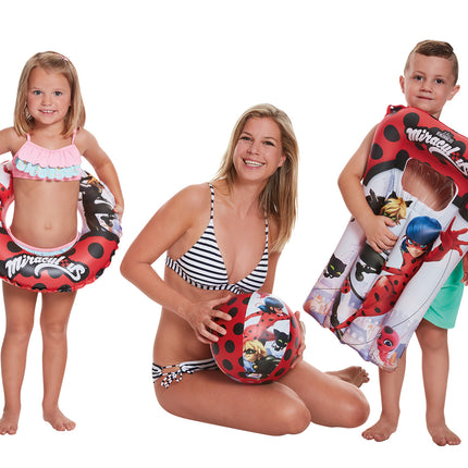 Ensemble de piscine Miraculous junior rouge/blanc 3 pièces