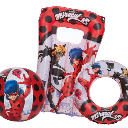 Ensemble de piscine Miraculous junior rouge/blanc 3 pièces