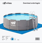 Ondertegels voor zwembad blauw 50x50x1cm 8 stuks - Azzura Pool