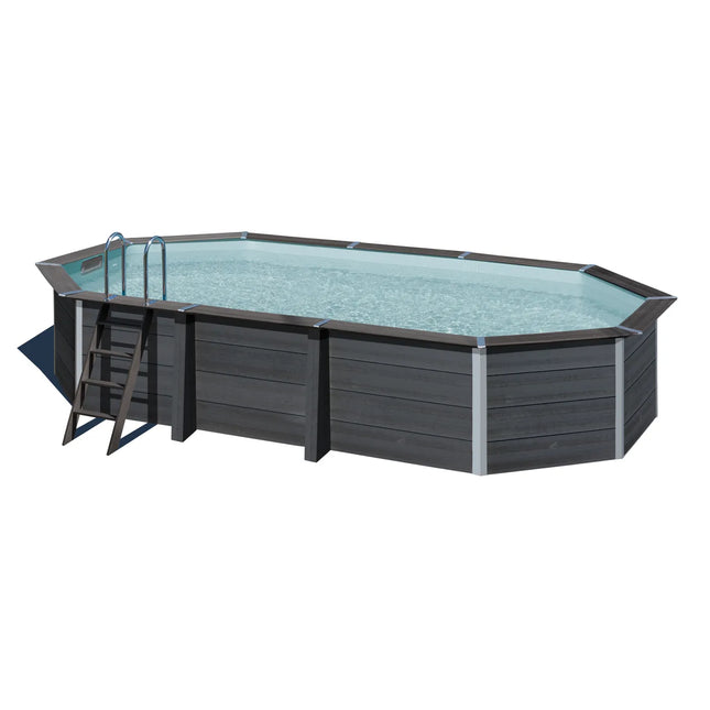 Piscina Gre ovalada Avantgarde de composite 664 cm x 386 cm x 124 cm