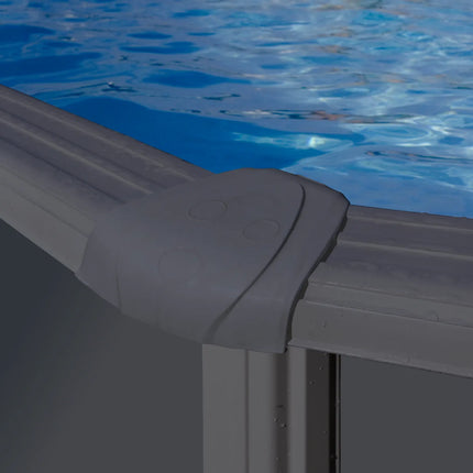 Zwembad Gre Louko staal grijs antraciet Ø480x122cm
