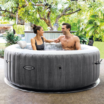 Intex PureSpa Greywood Deluxe opblaasbare spa, 4 persoons