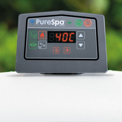 Intex PureSpa Greywood Deluxe opblaasbare spa, 4 persoons