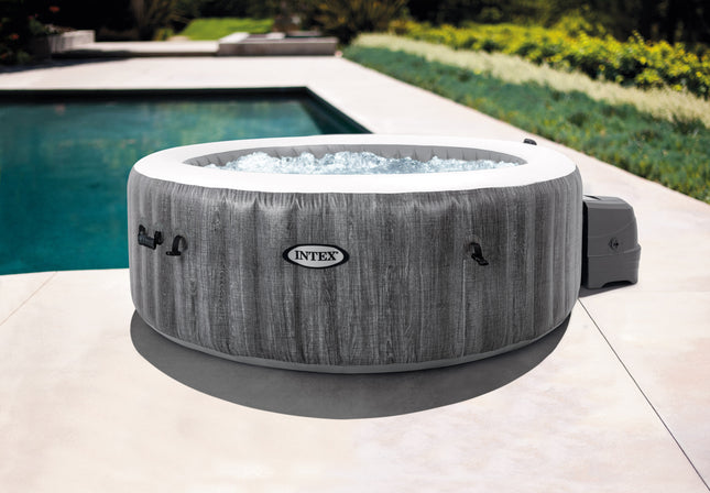 Intex PureSpa Greywood Deluxe opblaasbare spa, 4 persoons