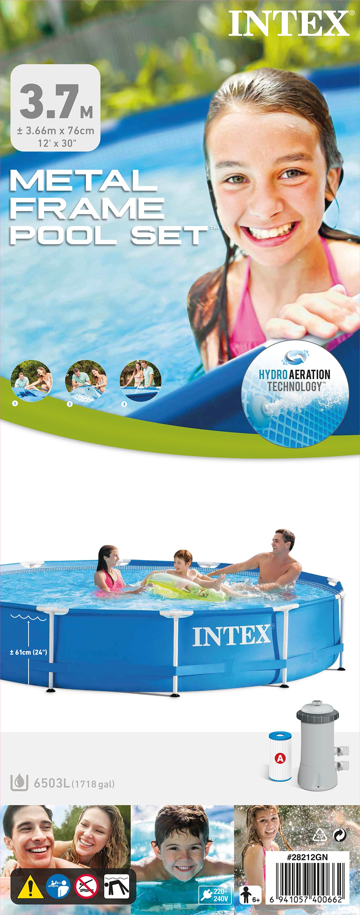 Intex Metallrahmen Ø366cm x 76cm