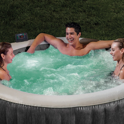Intex PureSpa Greywood Deluxe opblaasbare spa, 6 persoons