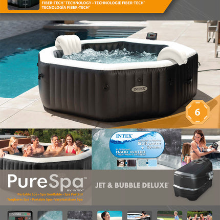 Intex Pure Spa Jet &amp; Bubble Deluxe aufblasbares Spa – 6 Personen