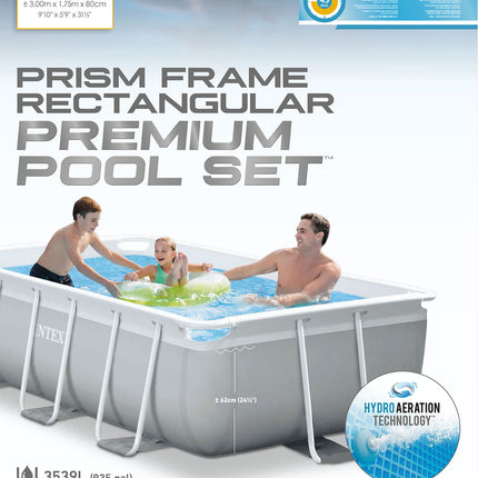 Intex Prisma-Rahmen, rechteckig, 300 cm x 175 cm x 80 cm