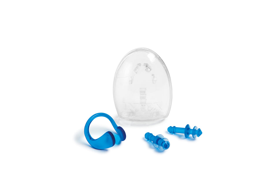 Tappi per orecchie e clip per naso Intex blu 3 pezzi