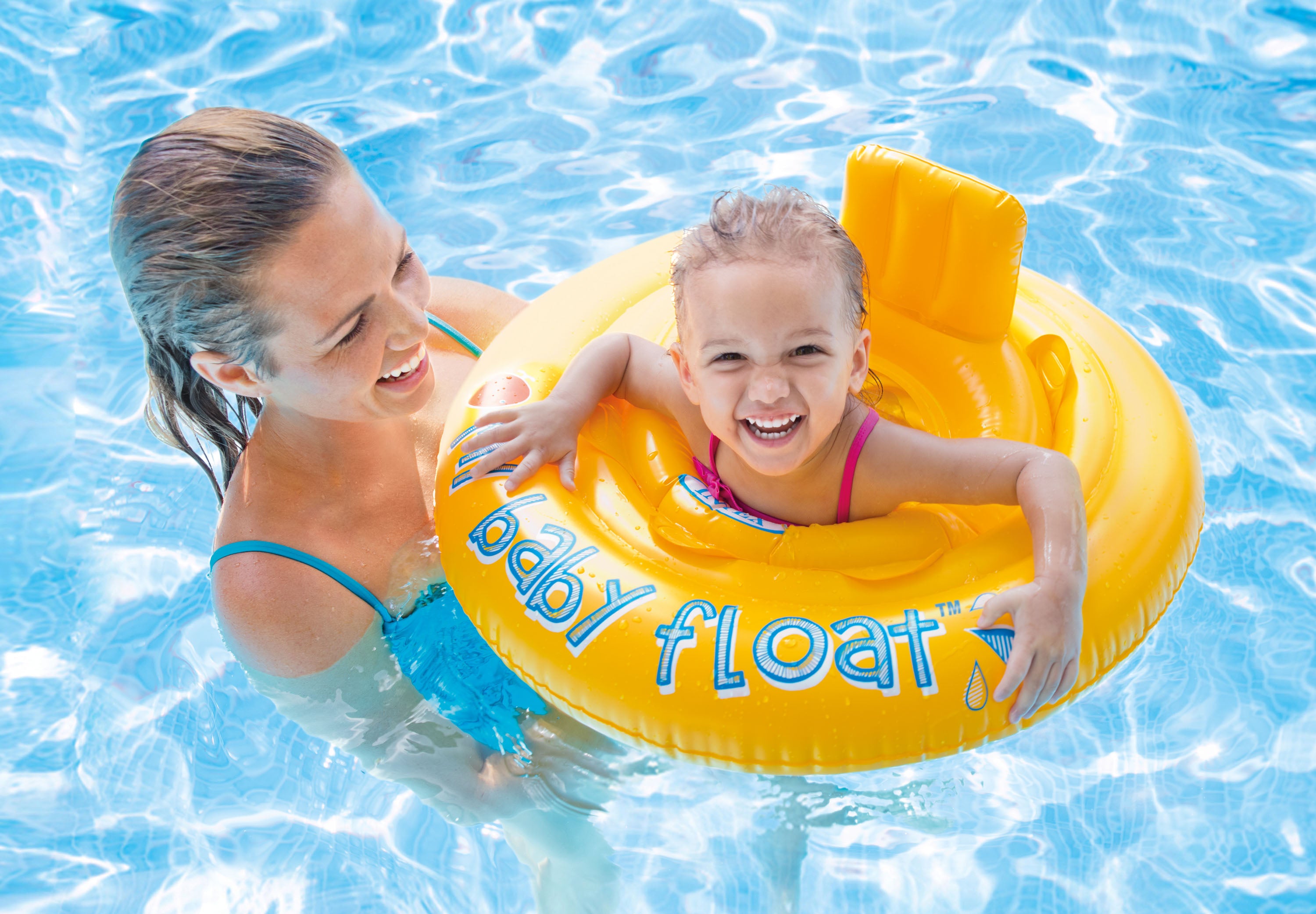 Intex Schwimmband Baby Float Gelb – 70 cm – bis 11 Kilogramm