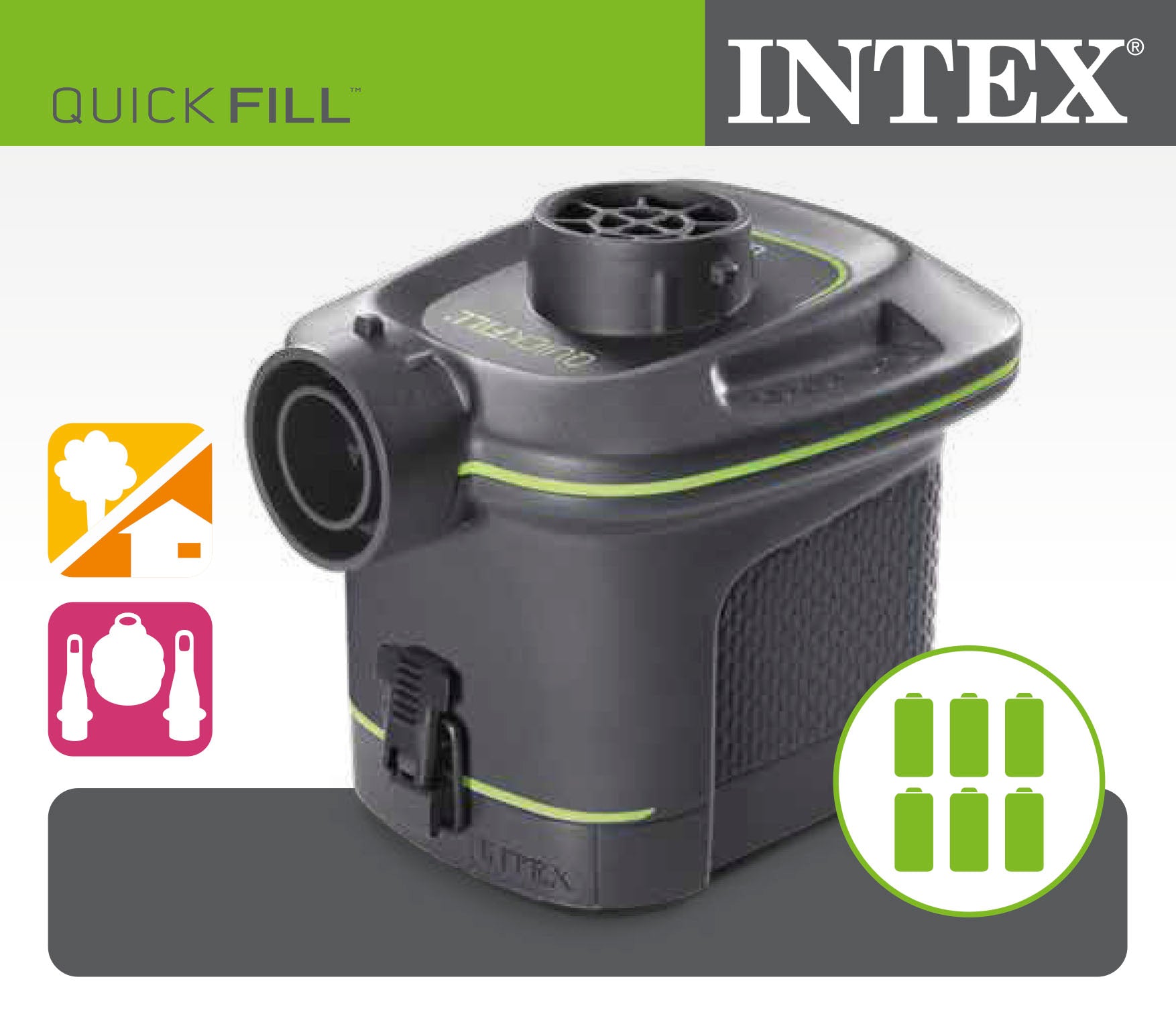 Intex Quick-Fill batterij luchtpomp