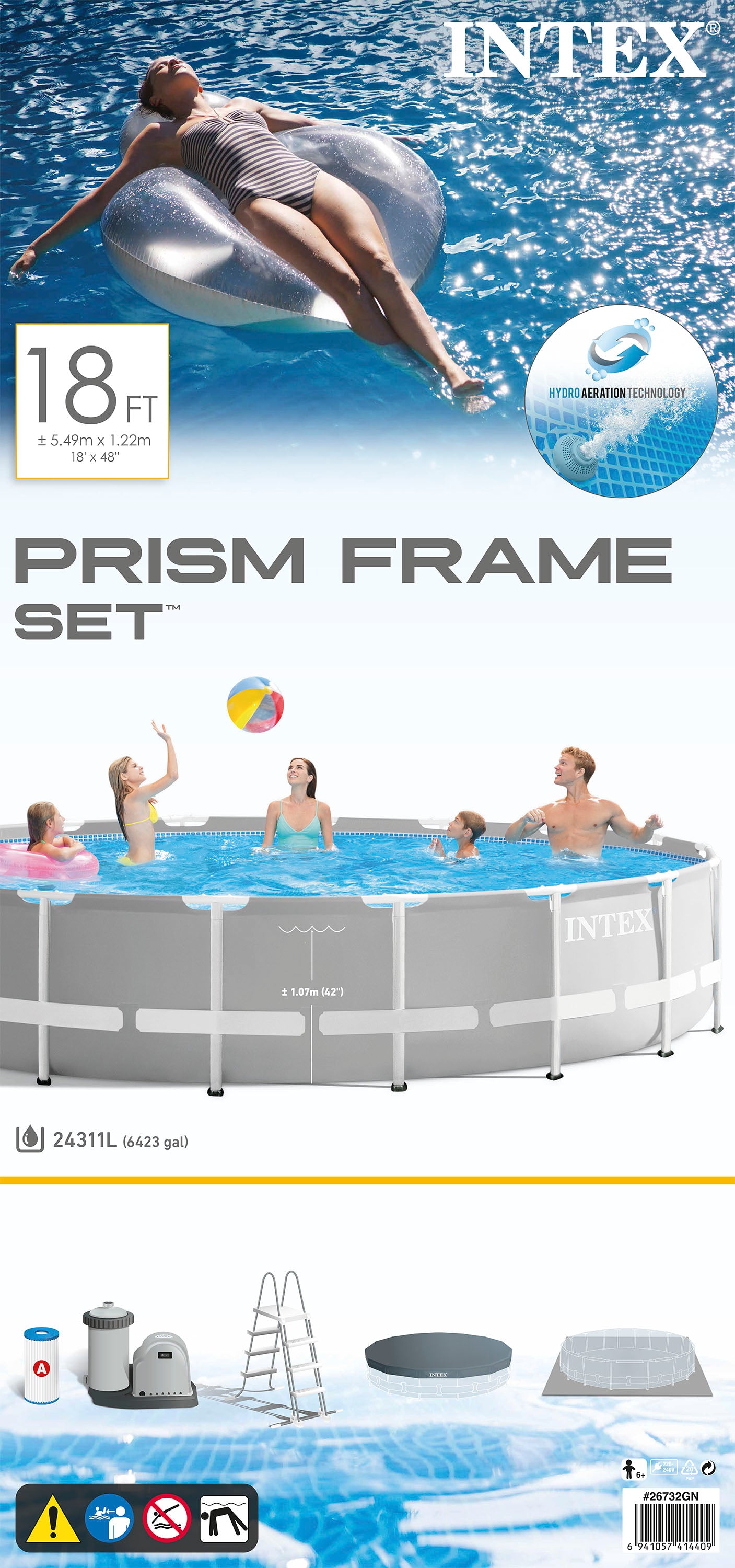 Intex Prism Frame Zwembad - Ø549 cm x 122 cm