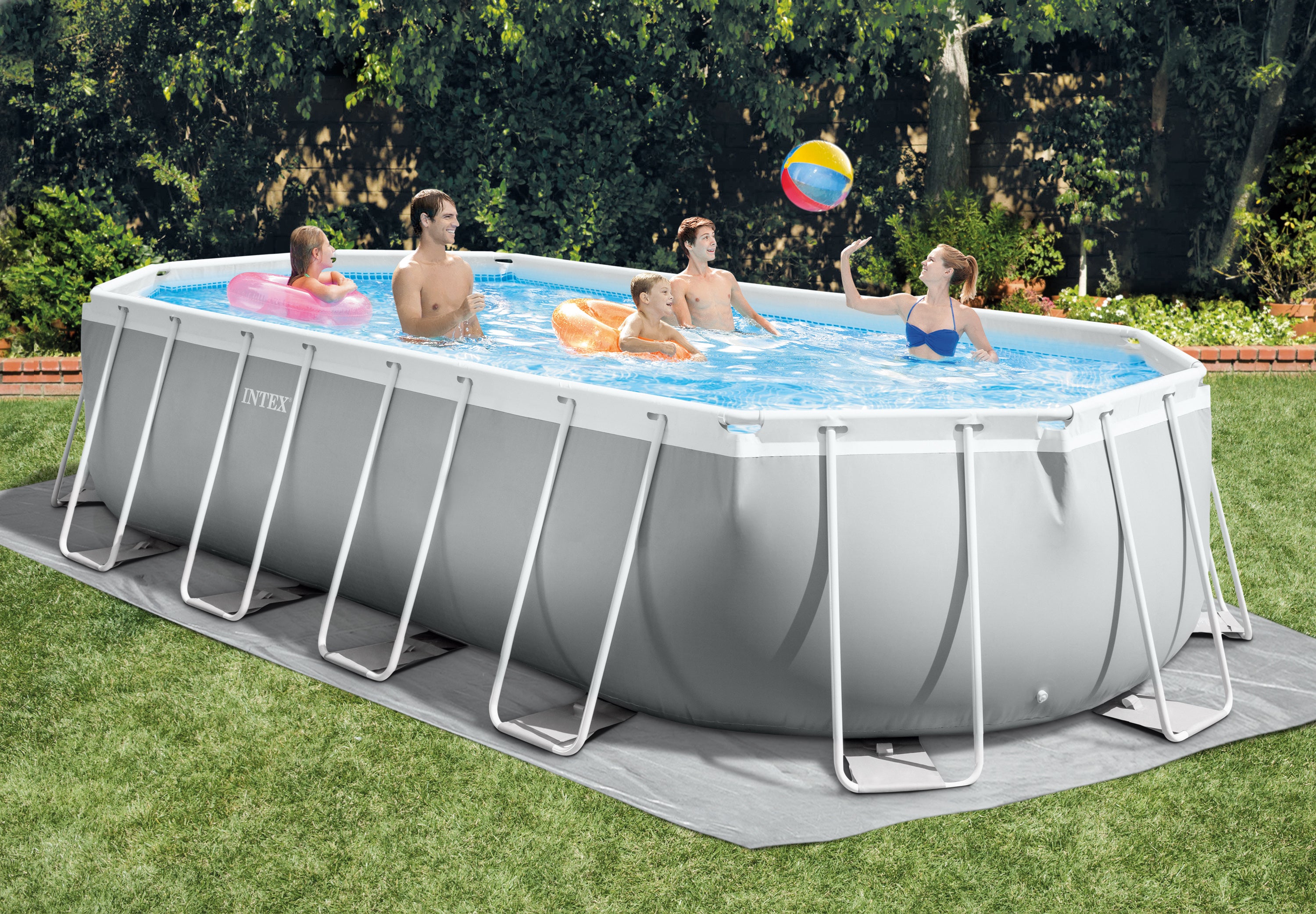 Intex Oval Prism Frame Schwimmbad 610 cm x 305 cm x 122 cm