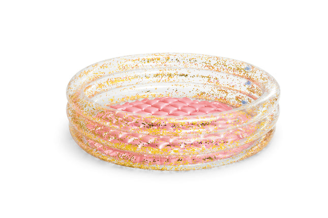 Aufblasbarer Mini-Glitzerpool von Intex, 86 cm x 25 cm, Rosa/Gold