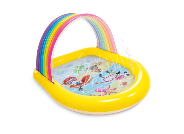 Intex regenboog zwembad met watersproeiers