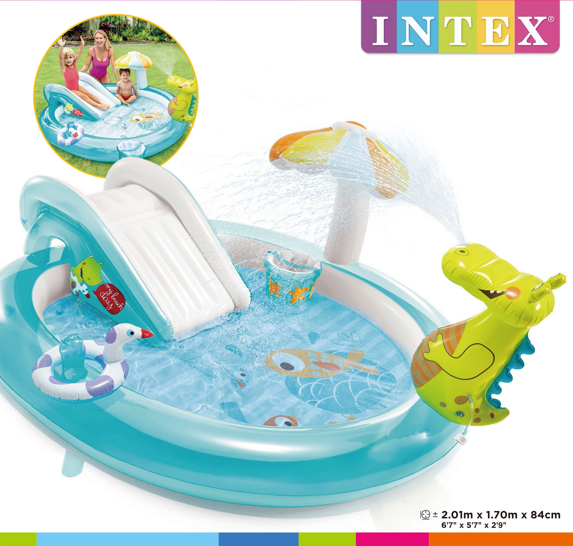 Centro di gioco con alligatore Intex Gator Play Center
