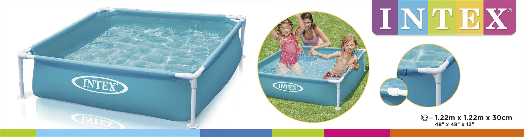 Intex Mini Frame Pool 122 cm x 122 cm x 30 cm