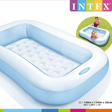 Intex zwembad met opblaasbodem 166cm x 100cm x 25 cm