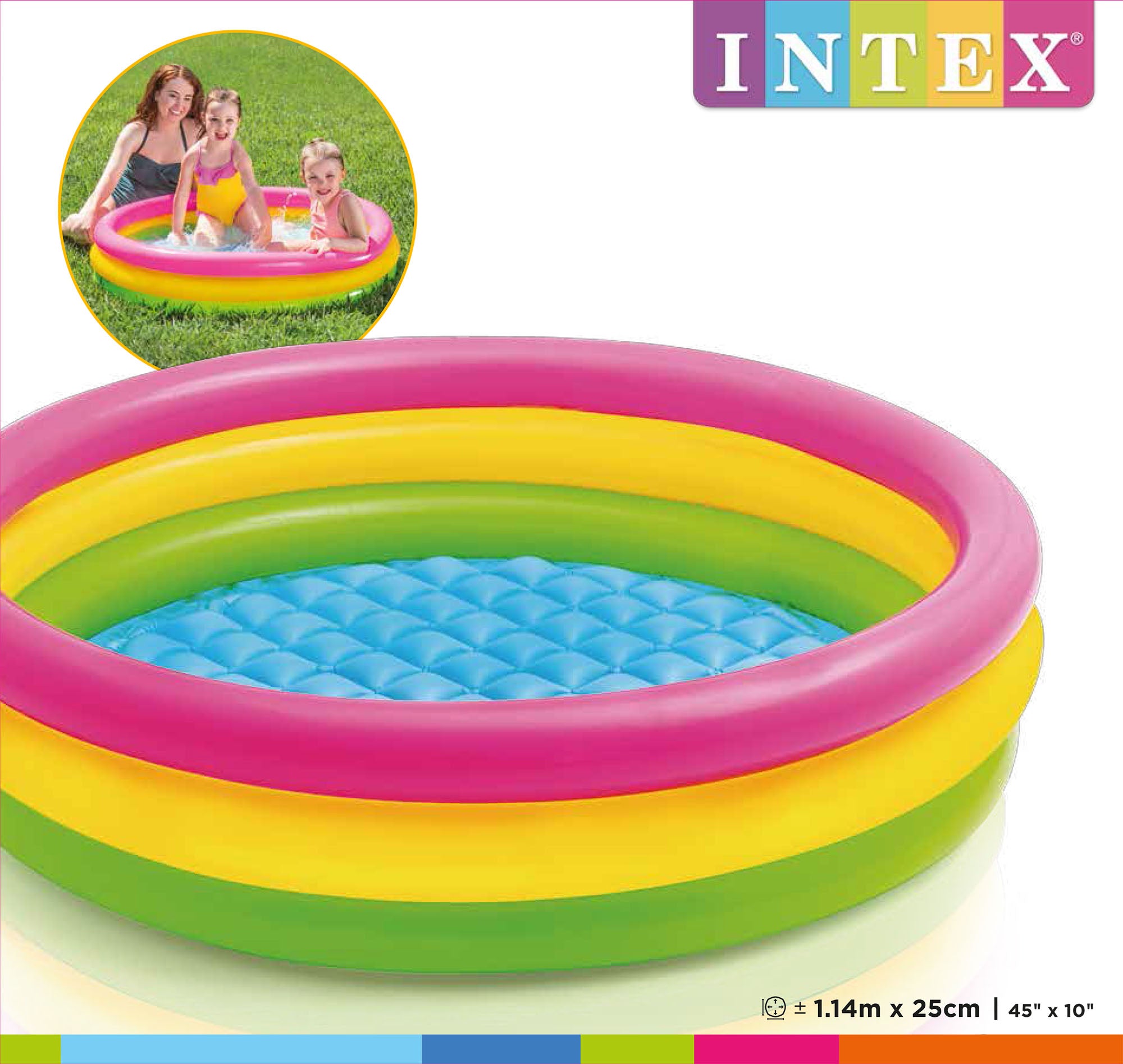 Intex aufblasbarer Pool Sunset Glow Ø114 cm x 25 cm 